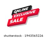 online exclusive sale tag or... | Shutterstock .eps vector #1943565226