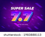 7.7 shopping day sale poster or ... | Shutterstock .eps vector #1983888113