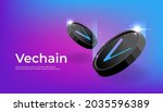 vechain coin banner. vet coin... | Shutterstock .eps vector #2035596389