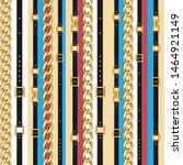 seamless pattern with belts and ... | Shutterstock .eps vector #1464921149