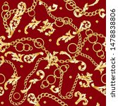 gold baroque elements and... | Shutterstock .eps vector #1478838806