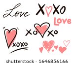 hugs and kisses and love signs | Shutterstock .eps vector #1646856166