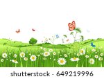 summer or spring landscape for... | Shutterstock .eps vector #649219996