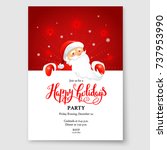 santa claus holiday card | Shutterstock .eps vector #737953990