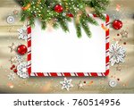 winter nature background with... | Shutterstock .eps vector #760514956