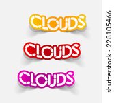 realistic design element  clouds | Shutterstock .eps vector #228105466