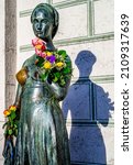 Small photo of Munich, Germany - January 13: replica of the famous Julia Capulet statue from Nereo Costantini in Munich on January 13, 2021