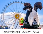 Small photo of Munich, Germany - April 21: typical traditional hat of a bavarian Marksman at the annual spring festival (Fruhlingsfest) in Munich on April 21, 2023