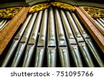 Historic Pipe Organ At A Church