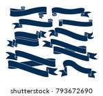 retro ribbon vector graphic... | Shutterstock .eps vector #793672690