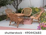 Wicker Or Cane Chairs. Rattan...