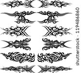 maori tribal tattoo   set of 6... | Shutterstock .eps vector #119486860