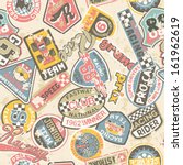 kids racing badges patchwork  ... | Shutterstock .eps vector #161962619