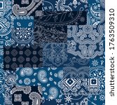 bandana kerchief fabric... | Shutterstock .eps vector #1763509310