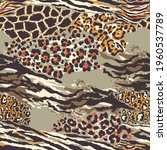 wild animal skins patchwork... | Shutterstock .eps vector #1960537789