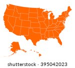 map of usa | Shutterstock .eps vector #395042023