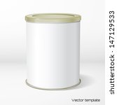 Vector Object. White Round Tin...