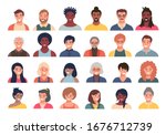 set of persons  avatars  people ... | Shutterstock .eps vector #1676712739