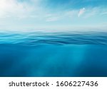 Blue sea or ocean water surface ...