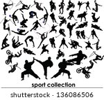 sport collection vector | Shutterstock . vector #136086506