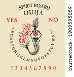 spirit board ouija with... | Shutterstock .eps vector #1909595059