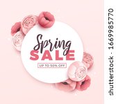 spring sale background with... | Shutterstock .eps vector #1669985770