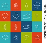 set weather icons.  | Shutterstock .eps vector #219289336