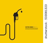 Gasoline Pump Nozzle Sign. Fuel ...