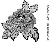 rose motif  pattern | Shutterstock . vector #124970909