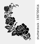rose motif flower design... | Shutterstock .eps vector #158730416