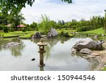 Pond And Japanese Garden