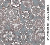 seamless pattern with snowflakes | Shutterstock .eps vector #233013886