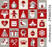christmas design icons set.... | Shutterstock . vector #293860526