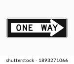 isolated road sign  one way ... | Shutterstock .eps vector #1893271066