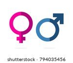 isolated gender  pink women and ... | Shutterstock .eps vector #794035456