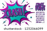 colorful comic font  children's ... | Shutterstock .eps vector #1252066099