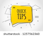 quick tips  helpful tricks... | Shutterstock .eps vector #1257562360