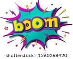 comic poster  speech bubbles ... | Shutterstock .eps vector #1260268420