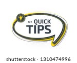 quick tips  helpful tricks ... | Shutterstock .eps vector #1310474996