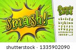 3d cartoon comic font. kid's... | Shutterstock .eps vector #1335902090