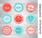 vintage labels template set.... | Shutterstock .eps vector #246090883