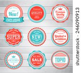 vintage labels template set.... | Shutterstock .eps vector #246090913