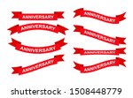 set of red ribbons of different ... | Shutterstock .eps vector #1508448779