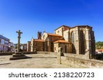 Betanzos Galicia Spain. View of Igrexa de San Francisco ancient church in old town
