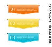 infographic ribbon banner with... | Shutterstock .eps vector #1290430756