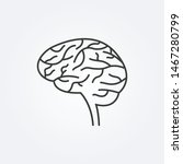 brain line icon. human mind... | Shutterstock .eps vector #1467280799