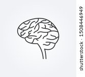 brain line icon. human mind... | Shutterstock . vector #1508446949