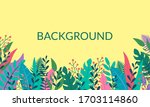 plants and leaves background in ... | Shutterstock . vector #1703114860