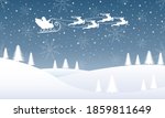 santa on sleigh with reindeers... | Shutterstock . vector #1859811649