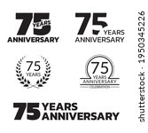 75 years anniversary icon or... | Shutterstock .eps vector #1950345226